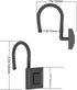 GILLAS Set of 12 Decorative Shower Curtain Hooks - Rust Resistant Square Rings for Bathroom, Black