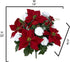 Admired By Nature 18 Stems Artificial Poinsettia Bouquet, Faux Velvet Christmas Flower for Home Decor
