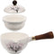 UPKOCH Japanese Tea Set, Teapot with Infuser, Blooming and Loose Leaf Tea Maker with Wooden Handle, Asian Kitchen Style