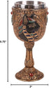 Pacific Giftware 7oz Wine Goblet, Egyptian Royalty Bastet with Removable Stainless Steel Insert