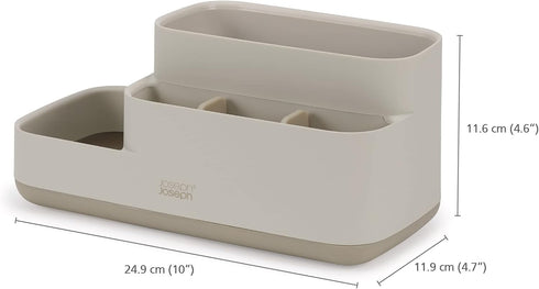 Joseph Joseph EasyStore Bathroom Storage Caddy, Toothbrush and Toothpaste Organiser for Bathroom Accessories, Matt