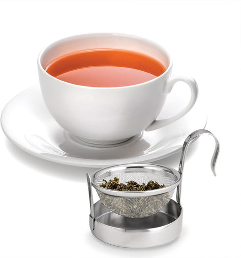 HIC Kitchen Premium Tea Strainer, 18/8 Stainless Steel, Extra-Fine Loose Tea Infuser for Mugs and Cups