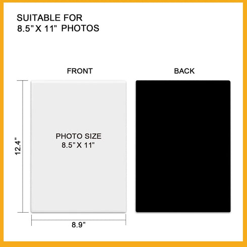 Magnetic Picture Frames, 4 Pack,Holds 8.5 x 11 Fridge Magnets Photos Frame, Magnetic Photo Pocket Perfect for Displaying Frames, Artworks by KikoSkool