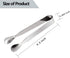 12 Pack Stainless Steel Ice Tongs for Sugar Cubes, Small Serving Tongs for Appetizers, Coffee, Tea Party