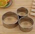 A Set of 3pcs Stainless Steel Dumpling Skin Cutters - 8cm, 7cm, 6cm Biscuit Round Maker & Pie Press Mold