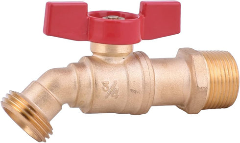 3/4-in 3/4 Inch Watering,1/4 (2-Pack) LD Valve- Male Hose Bibb MIP X MHT For Garden Turn Shut Off Hose Bib