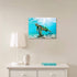 JAPO ART Green Sea Turtle Wall Decor - Tropical Canvas Wall Art Prints, Small Framed Pictures for Home