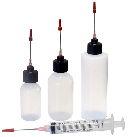 Plastic Squeeze Bottles, 1oz, 2oz, 4oz, and 10ML with 1.5" Stainless Applicators for Gun Rifle Shotgun Pistol Cleaning
