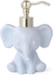 Cute Elephant Shape Soap/Hand Sanitizer Metal Pump Dispenser, Refillable for Bathroom Accessories,