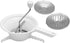 Multifunctional Manual Food Grinder Mixer - Salad Vegetable Fruit Blender with 3 Interchangeable Discs