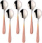 Buyer Star Bouillon Spoon Sets, 7-Inch Round Soup Spoons, Stainless Steel Finished Table Dinner Spoons