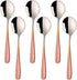 Buyer Star Bouillon Spoon Sets, 7-Inch Round Soup Spoons, Stainless Steel Finished Table Dinner Spoons