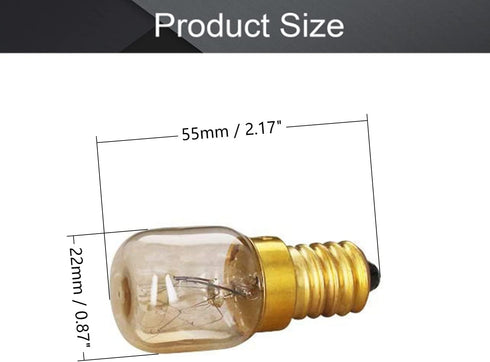 Othmro 6Pcs Microwave Light Bulb 220-240V 220 Microwave Bulb E14, 2700K Warmwhite Oven Light Bulb Appliance Replacement, Incandescent for Refrigerator Microwave by Othmro