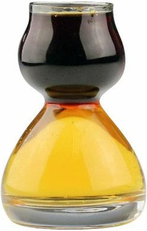 Double Bubble Layered Shot Glass, Unique Split Shot Glasses Barware for Smooth Tasty Shots