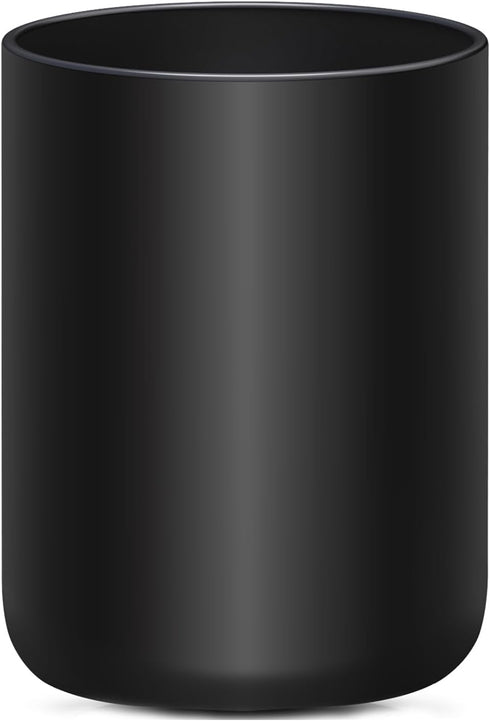 Matte Black Ceramic Utensil Holder for Countertop, Easy to Clean Cooking Utensil Crock, 4.4*6.3 Inch