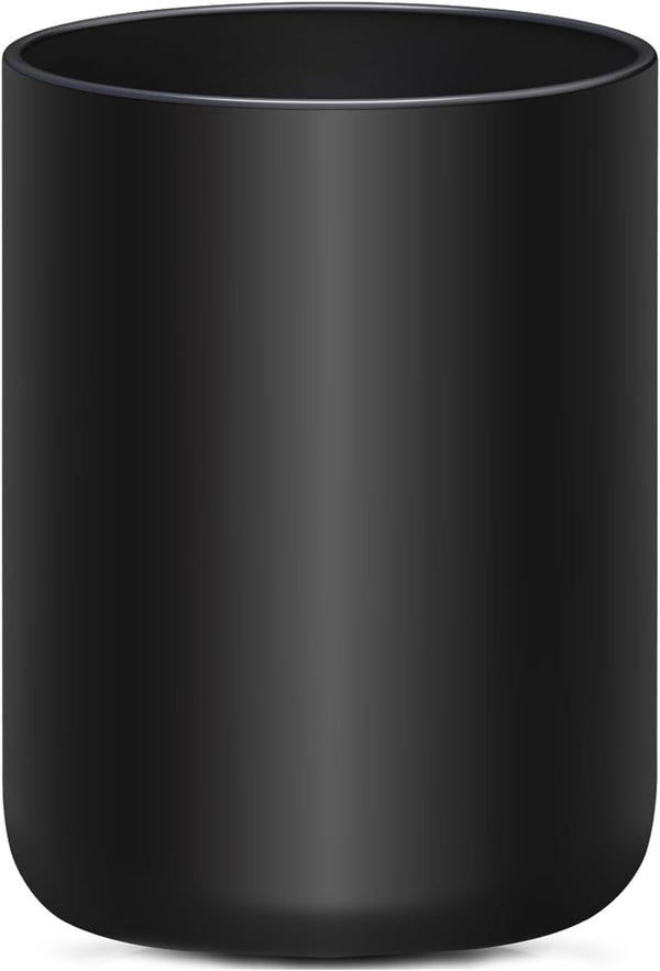 Matte Black Ceramic Utensil Holder for Countertop, Easy to Clean Cooking Utensil Crock, 4.4*6.3 Inch