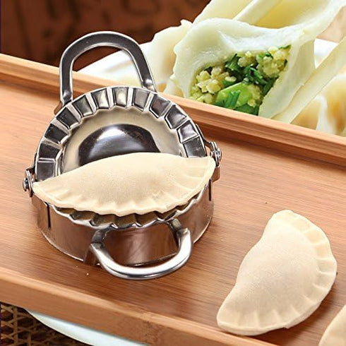 New Stainless Steel Ravioli Mould, Dumpling Maker, Pierogie Pie Crimper, 4 Inch Kitchen Gadget