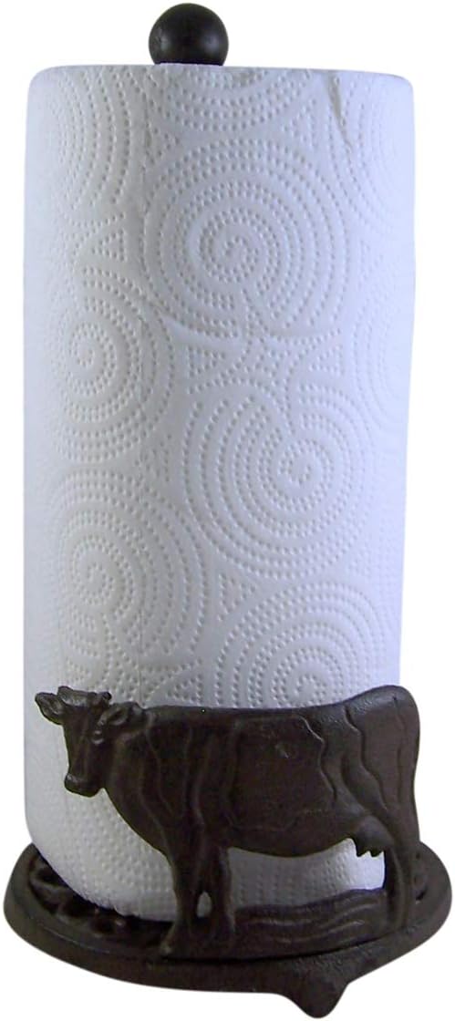 Cow Kitchen Decor Cast Iron Cow Paper Towel Holder 13 Inch