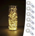 YKB 6 PCS LED Starry Fairy Lights with 20 Micro LEDs on 3.3FT/1m Copper Wire, Warm White, 2xCR2032 Batteries