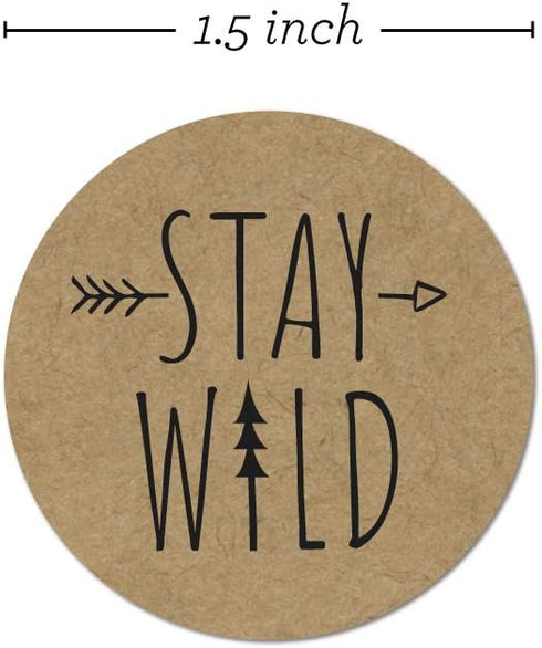 Rustic Mountain Baby Shower Stickers / 500 Gender Neutral 1.5" Adventure Birthday Party Labels / Made in The USA