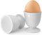 vibedor 2 Pcs Ceramic Egg Stand Holders, Porcelain Egg Holders White Egg Cups