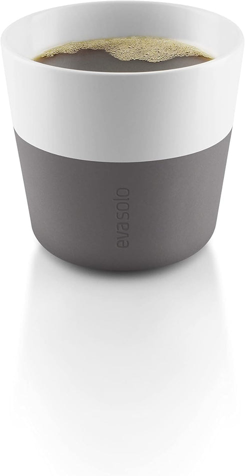 Eva Solo 2 Lungo Tumbler Mugs, 8 oz Porcelain Coffee Cups, Grey