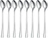 Long Handle Spoon Set of 8, Premium Stainless Steel Coffee Stirrers, Ice Cream, Cocktail, Tea Spoons, Silver