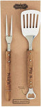 Mud Pie Grill Master Utensil Set, 14", Brown