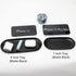 Fermus Stainless Steel Decorative Tray, Set of 2, 9 Inch Long, Jewelry Dish, Cosmetics Organizer, Matte Black