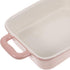 YARDWE Pink Ceramic Loaf Pan Baking Dish, Rectangular Bakeware, Casserole Dish, Serving Plate Tray