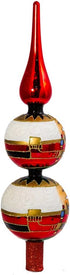 Kurt Adler Glass Nutcracker Treetop, 13-Inch