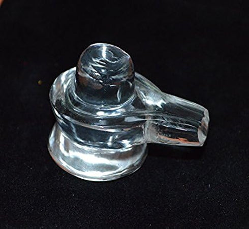 IS4A Blessed & Energized Crystal Quartz Sphatik Shivling Shiva Lingam 25-30 Grams