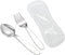 VANRA 2 Pieces Children Fork and Spoon Set with Travel Case, 18/8 Stainless Steel Kids Flatware Set
