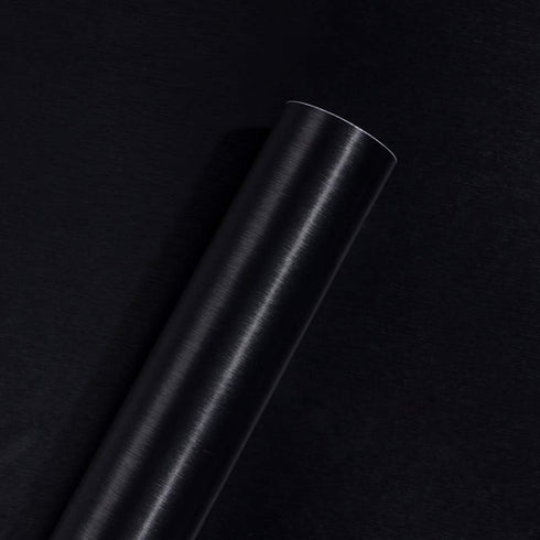 Self Adhsesive Vinyl Film Black Brushed Metal Stainless Steel Contact Paper for Dishwasher Fridge Refrigerator Stove Appliances Kitchen Cabinets Countertops Walls Backplash 15.7x117 Inches by TAOGIFT