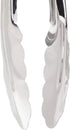 Chef Craft Set of 2 Stainless Steel Clam Shell Food Service Tongs, 9" & 12", Dishwasher Safe, Silver