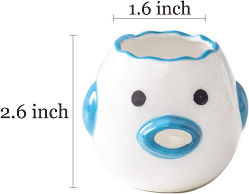 Egg Yolk Separator ZOSTLAND, HQ Creative Ceramics Cute Little Chicken for Baking Assistant Tool (Upgrade Blue Chick)