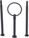 Metal 3 Tier Cake Stand - 13 Inch Round Handle Cake Plate Stand with Heavy Plate Handle Fittings (Black)