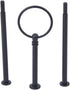 Metal 3 Tier Cake Stand - 13 Inch Round Handle Cake Plate Stand with Heavy Plate Handle Fittings (Black)