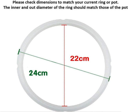 Electric Pressure Cooker Sealing Ring for 5L, 6L, 5 Quart, 6 Quart Cookers - Check Dimensions Before Buying