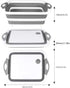 QiMH Collapsible Cutting Board, Foldable Multi-function Dish Tub for Washing Veggies, 8.5 Quart, Knife Included