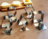 Stainless Steel 3D Cake Molds with Pusher Lifter, Set of 4 Baking Dish Tools for Cupcake, Mousse, Salad