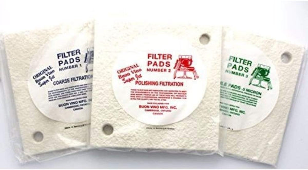 Buon Vino Super Jet Wine Pourer Filter Pad - Multi 3 Pack, Sterile Wine Filtration System, Portable Brewing Equipment
