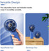 Mini Portable Fan, Powerful Handheld Rechargeable Fan with LED Display, 3 In 1 Personal Fan (Blue)