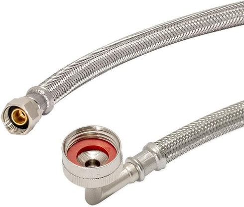 Eastman 5 foot Dishwasher Supply Line, 3/8 Inch Compression x 3/4 Inch FHT Elbow, Braided Stainless Steel Dishwasher Connectors, 41042 by Eastman
