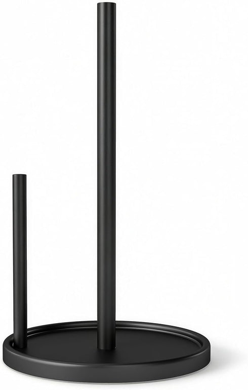 Jesginboo Paper Towel Holder Countertop, Black Kitchen Paper Towels Holder, Paper Roll