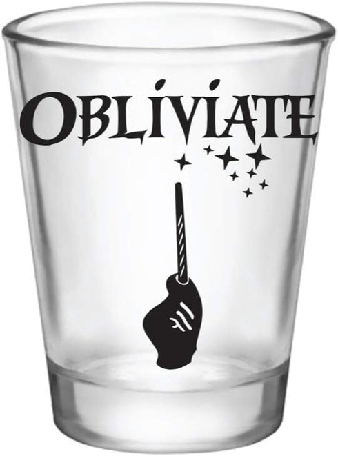 Obliviate Shot Glass/Cup, Wizard Gifts, Birthday Shot Glass for Men/Women, 1.75 oz