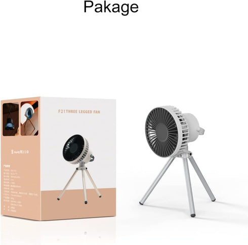 Portable Quiet Desk Fan, 3 Speeds Adjustable Small Fan with 3 Light, USB Cooling Air Circulator for Office, Home (White)