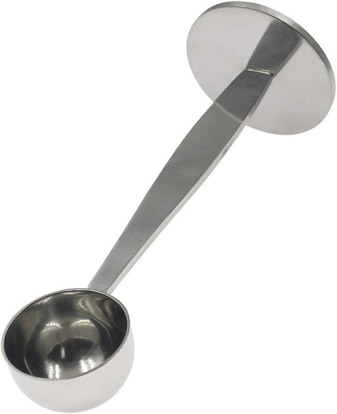 2-in-1 Stainless Steel Coffee Scoop Measuring and Tamping Spoon (15ml) - 1 Piece