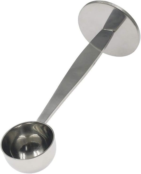 2-in-1 Stainless Steel Coffee Scoop Measuring and Tamping Spoon (15ml) - 1 Piece