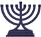 Zion Judaica Mini LED Hanukkah Menorah, Battery or USB Operated, Blue, Multiple Light Settings for Chanukah